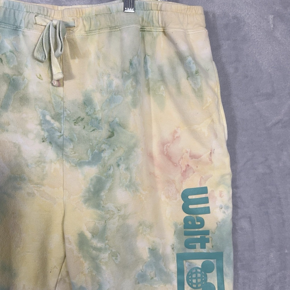 Disney World Spirit Tie Dye Jogger Sweatpants Elastic Tie Waist Womens L Comfy - Picture 2 of 8